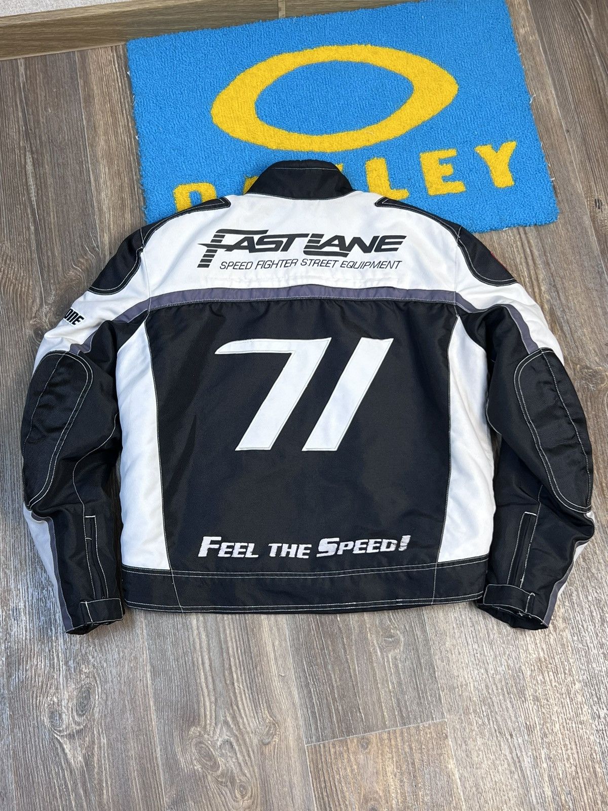 NASCAR Vintage Fast Lane Speed Fighter Black Racing Jacket Size US XL / EU 56 / 4 - 7 Thumbnail
