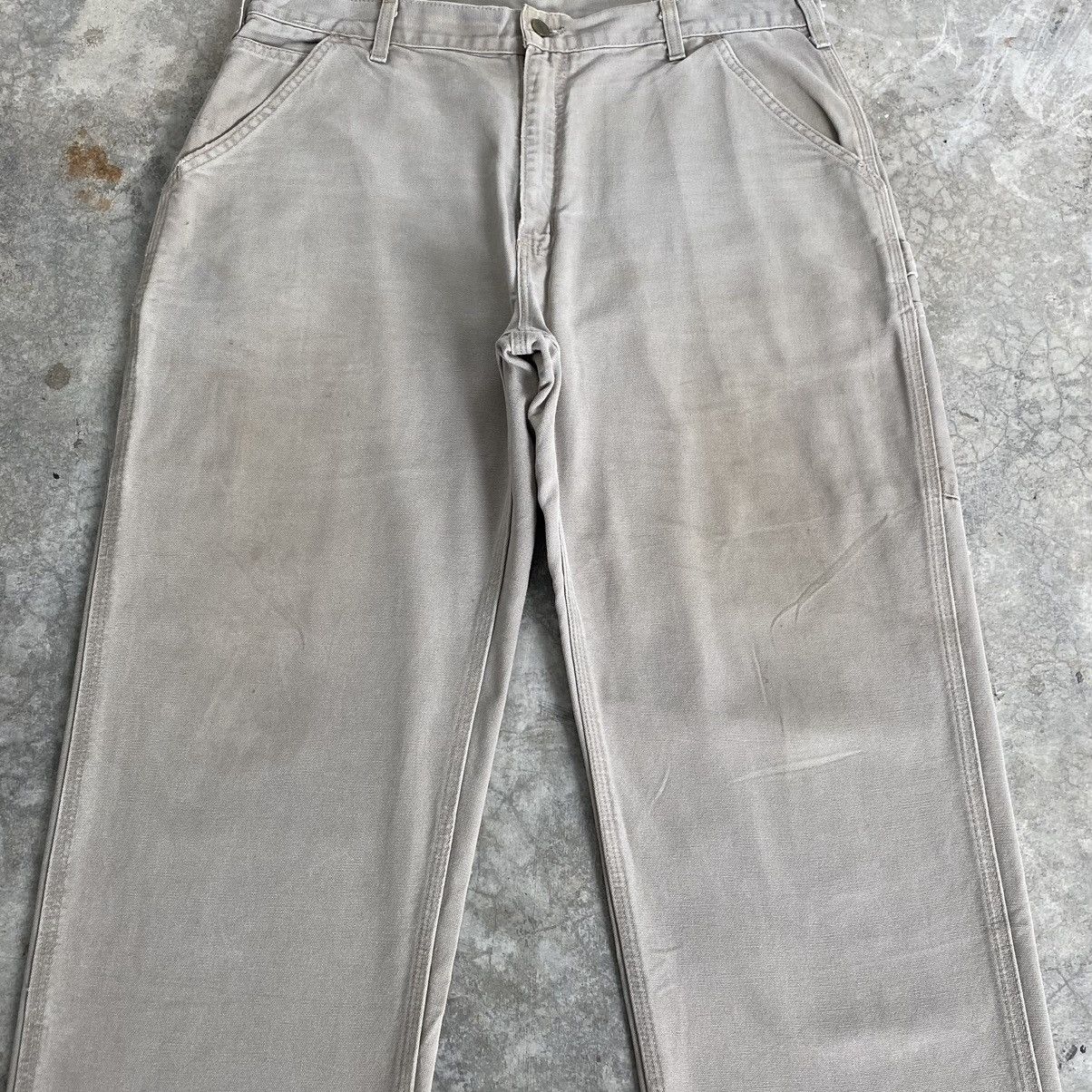 Carhartt Vintage Carhartt Desert Grey Carpenter Workwear Pants Size US 36 / EU 52 - 6 Thumbnail