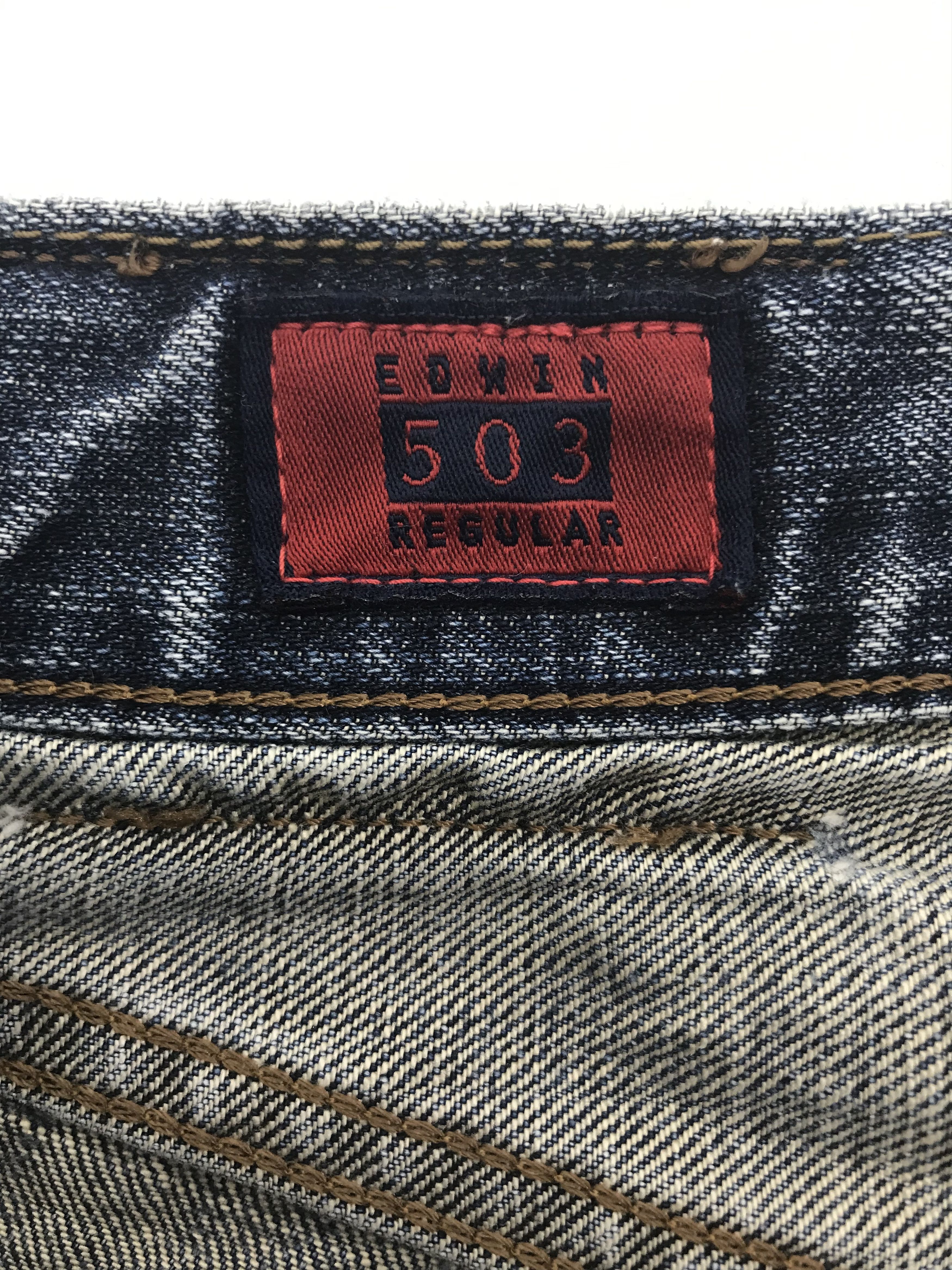 Edwin Vintage Edwin 503Z Regular Blue Washed Jeans Size US 31 - 10 Thumbnail