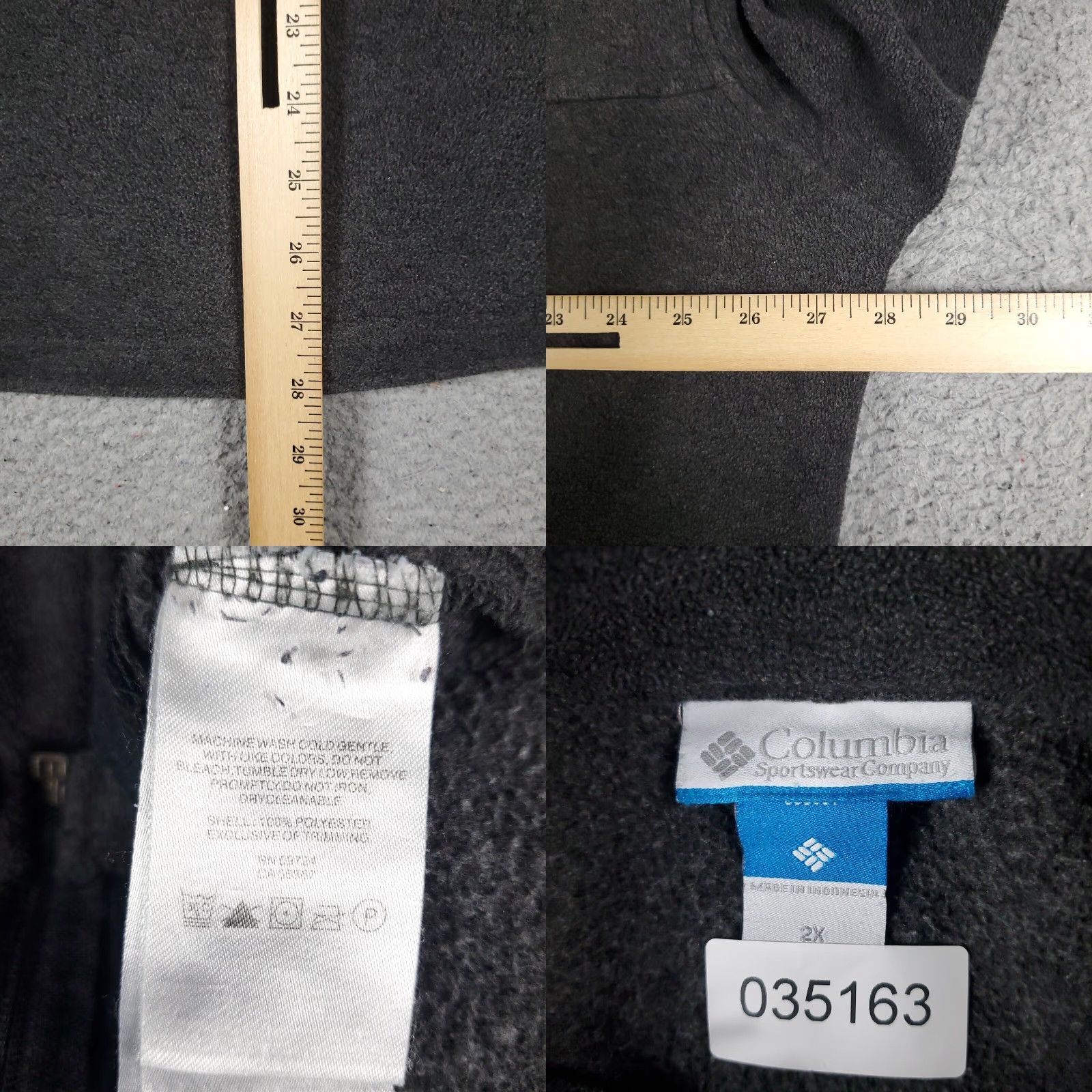 Vintage VINTAGE Columbia Men's Sweater Full Zip Fleece Casual Outdoor Warm 2X Black Size US XXL / EU 58 / 5 - 8 Thumbnail