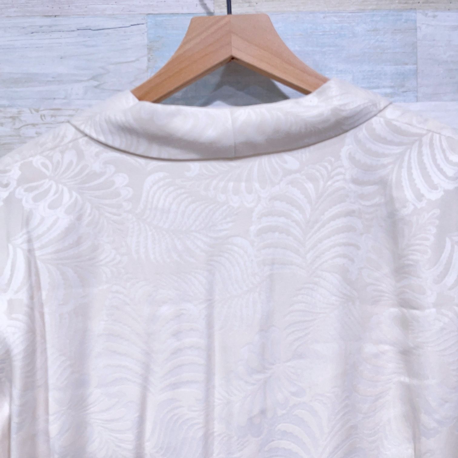 H&M H&M Floral Jacquard Tie Waist Blazer Cream Pockets Button 12 Size XL / US 12-14 / IT 48-50 - 5 Thumbnail