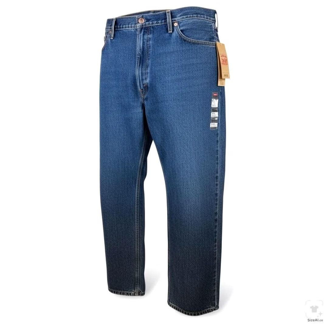 Levi's Levi's 505 Jeans Mens W52 L32 Blue Medium Wash Straight Zip Fly Denim 5-Pocket Regular Big & Tall Size US 36 / EU 52 - 2 Thumbnail