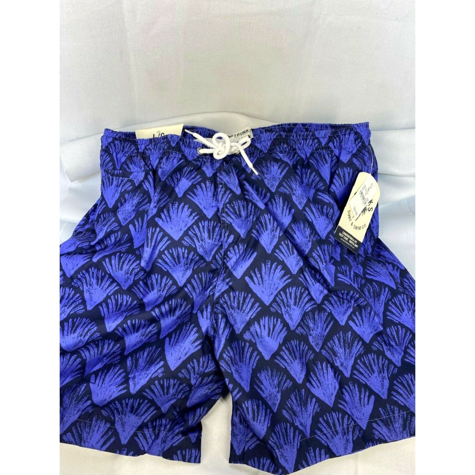 CO Surf & Swim Co Men's 6" San O Swim Trunks - PURPLE Large Short Trunks Mens SURF & SWIM CO, 6", Purple, Regular, Solid Pattern, 100% Polyester, Large Size US 33 - 3 Thumbnail
