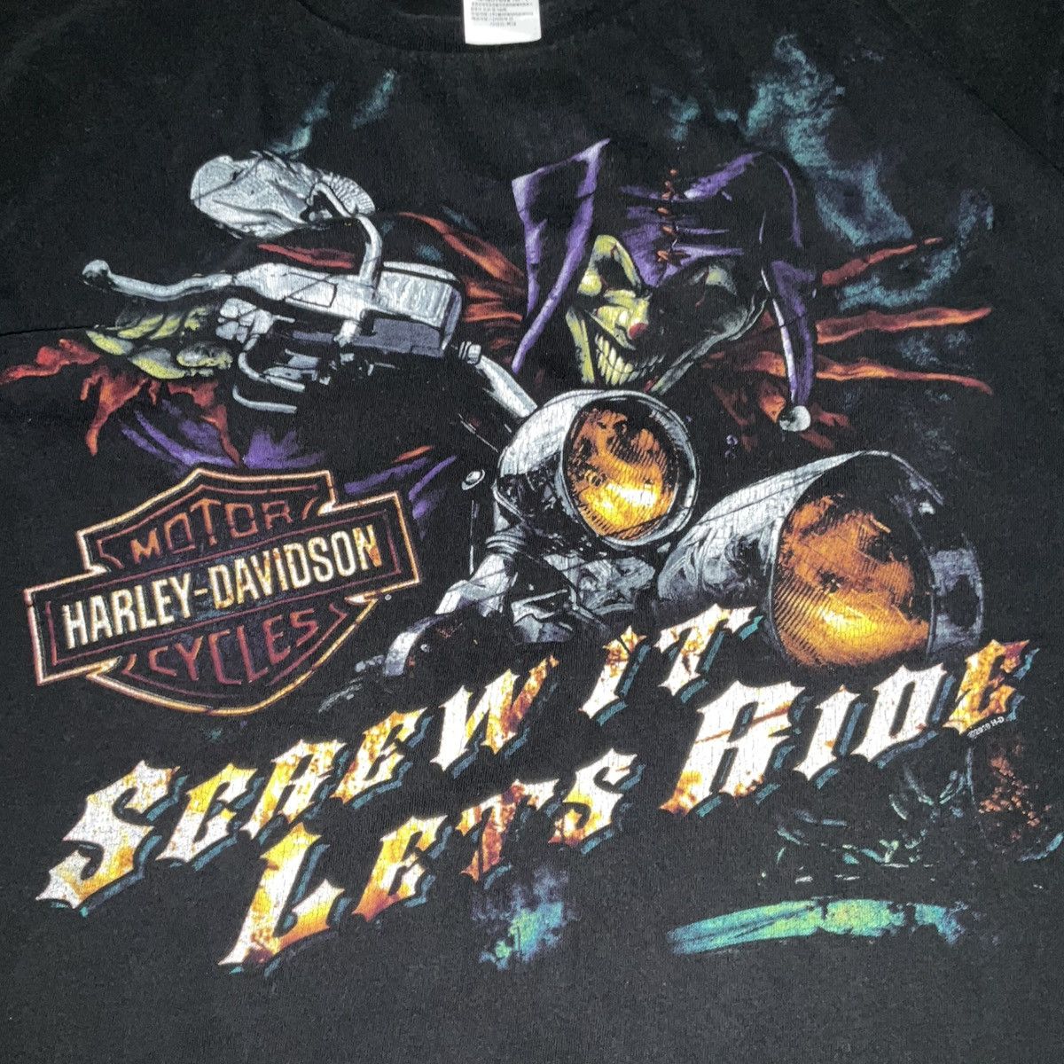 Harley Davidson Vintage Harley Davidson Jester Screwed T-shirt Size US XL / EU 56 / 4 - 1 Thumbnail