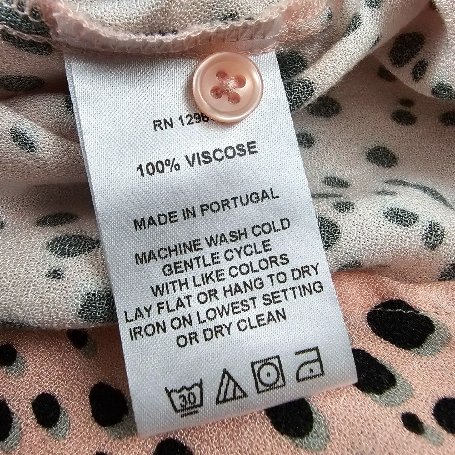 Pinko VINTAGE The Shirt Rochelle Behrens Button-Up Shirt Womens XS Pink Polka Dot Long Sleeve Size XS / US 0-2 / IT 36-38 - 4 Thumbnail