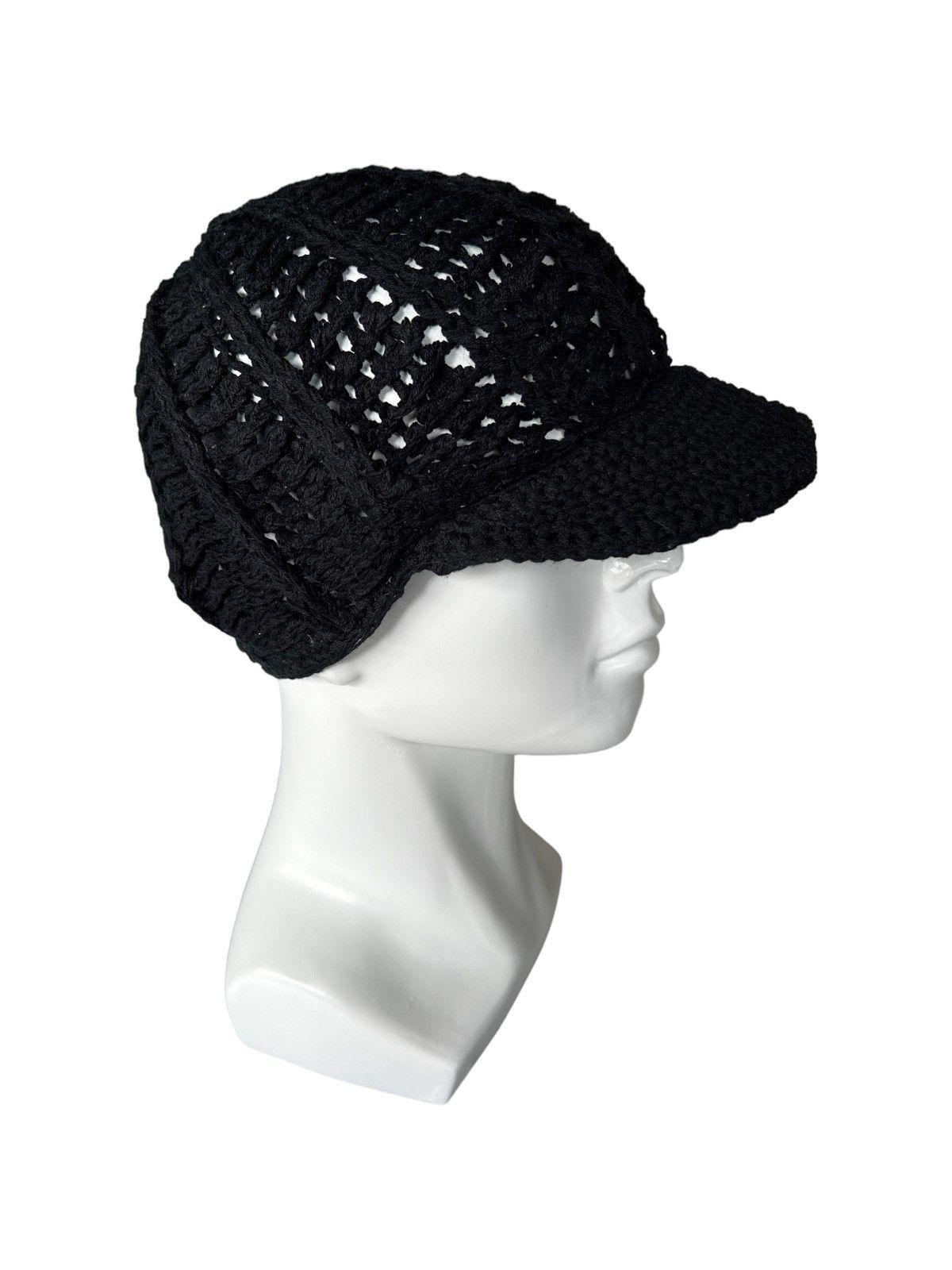14th Addiction × 20471120 × Japanese Brand Punk Bondage Style Crochet knitted handmade hat Size ONE SIZE - 1 Thumbnail