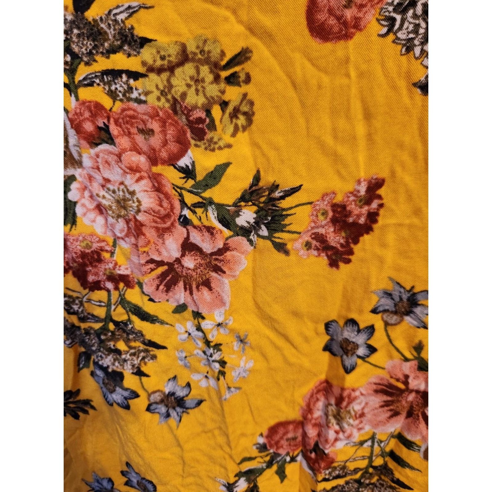 Torrid Torrid Yellow Floral Sleeveless Cami Top Shirt 4X Women Size XXL / US 16-18 / IT 52-54 - 2 Thumbnail