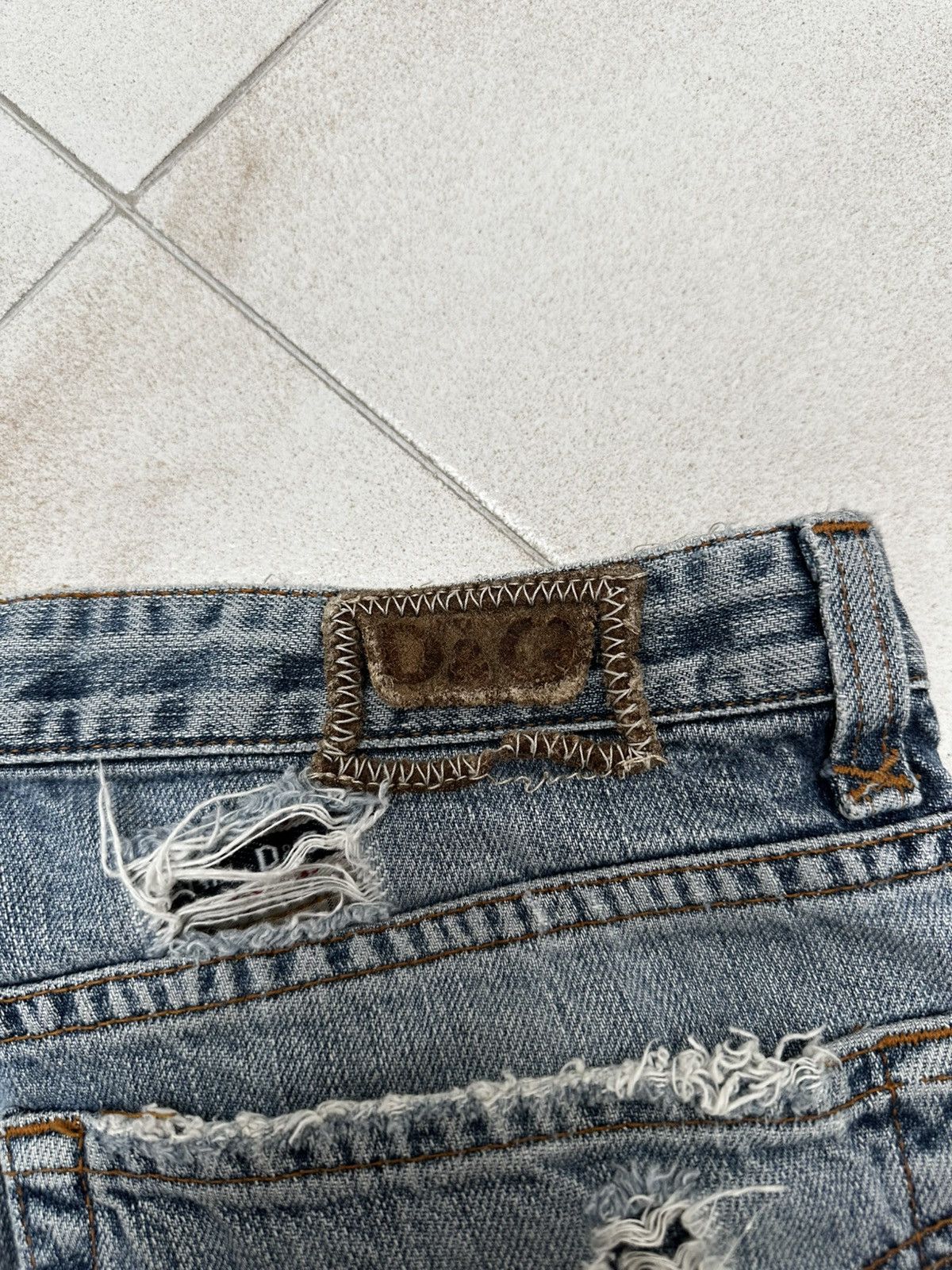 Dolce & Gabbana D&G Distressed Archive Jeans — Grunge Y2K Style Size US 33 - 7 Thumbnail