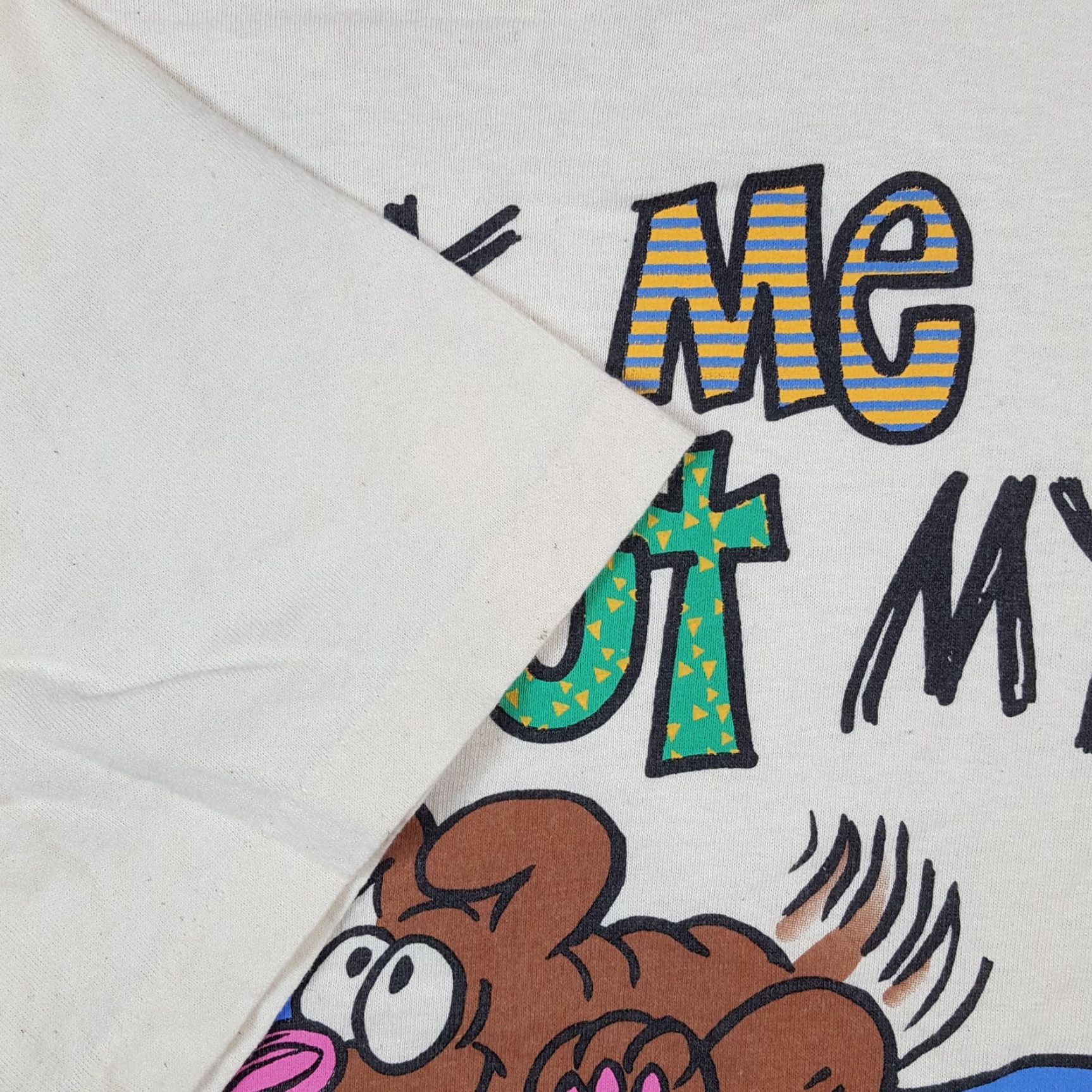 Vintage VINTAGE 90s Cartoon Dog T-Shirt Mens Large White Cotton Retro Funny Puppy Comics Y2K Size US L / EU 52-54 / 3 - 5 Thumbnail