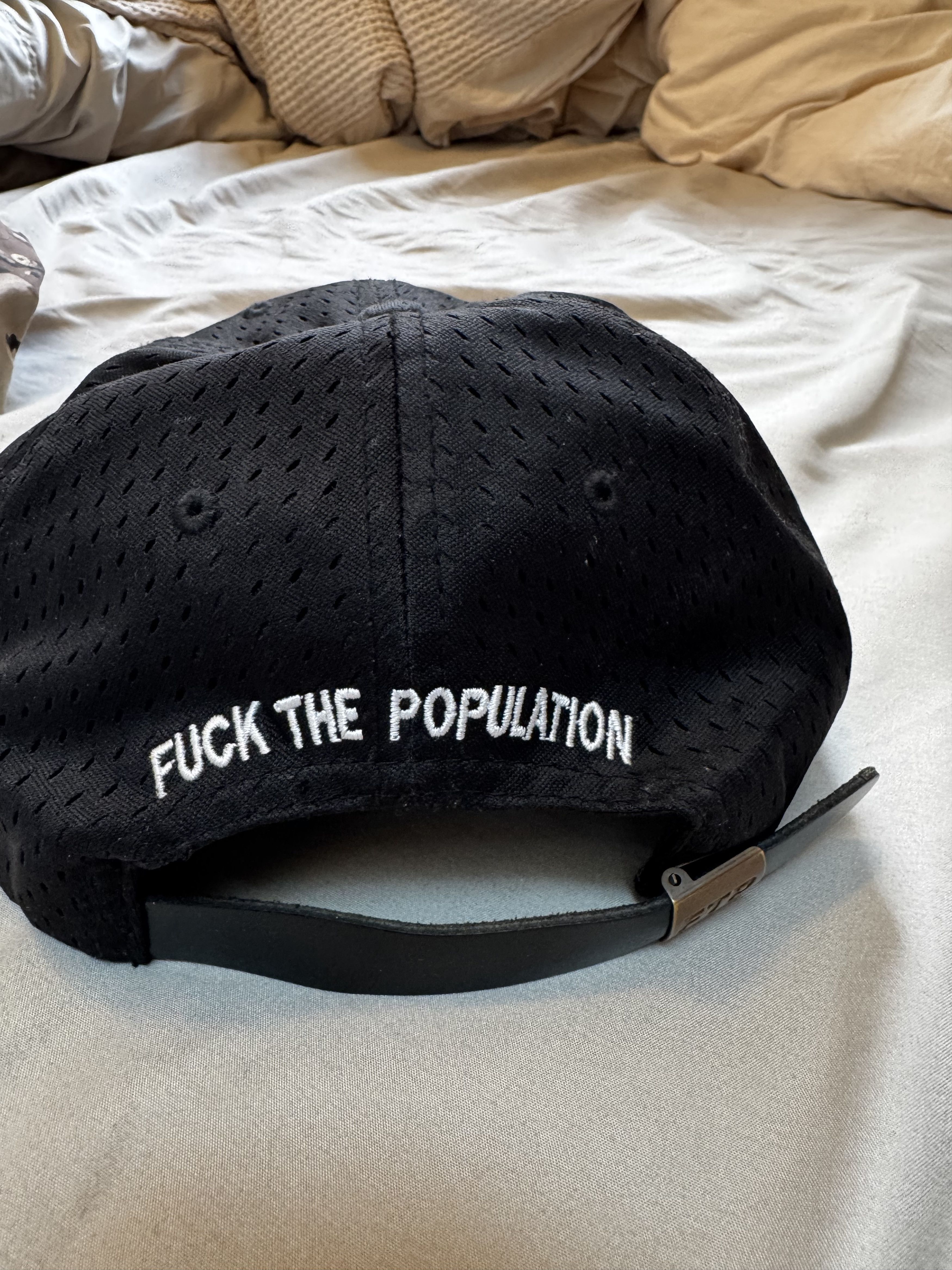 Fuck The Population Black Mesh FTP Hat Size ONE SIZE - 3 Thumbnail