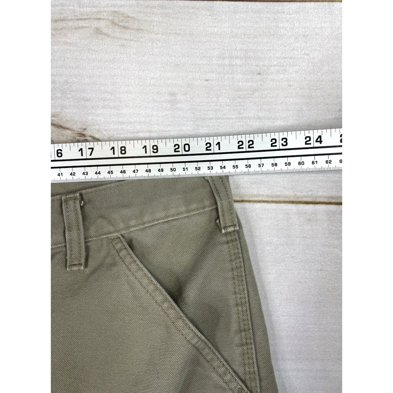 Carhartt VINTAGE Carhartt Carpenter Jeans Mens 44x32 Beige Canvas Work VTG Size US 44 / EU 60 - 4 Thumbnail
