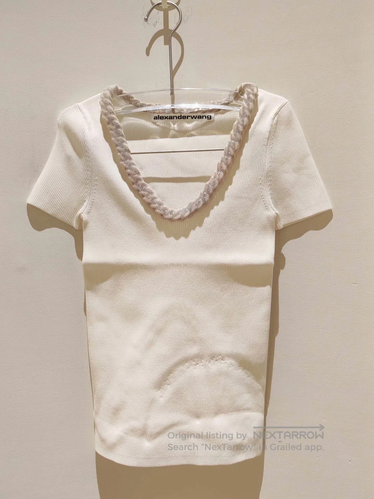 Alexander Wang Alexander Wang White Chain Knit Top. Size XS / US 0-2 / IT 36-38 - 1 Thumbnail