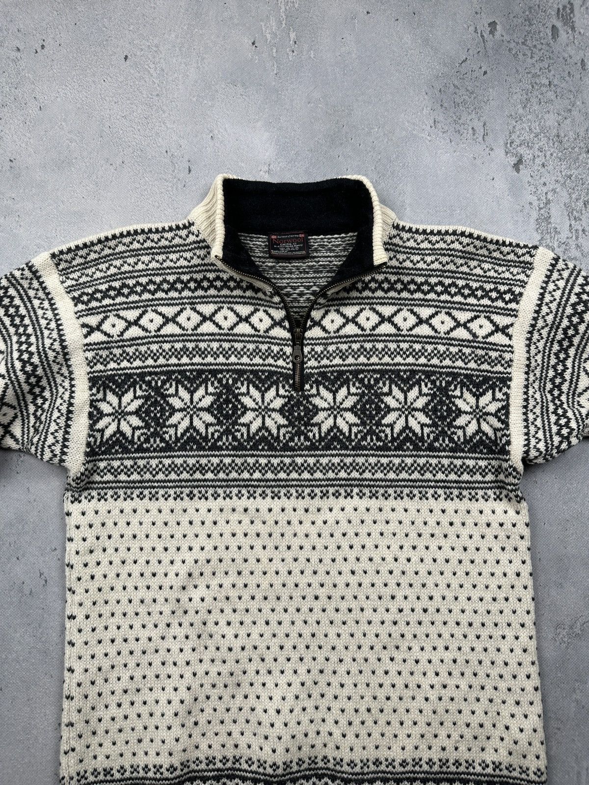 Norwool Norwool Norwegian Fair Isle Wool Half Zip Sweater Size US M / EU 48-50 / 2 - 13 Thumbnail