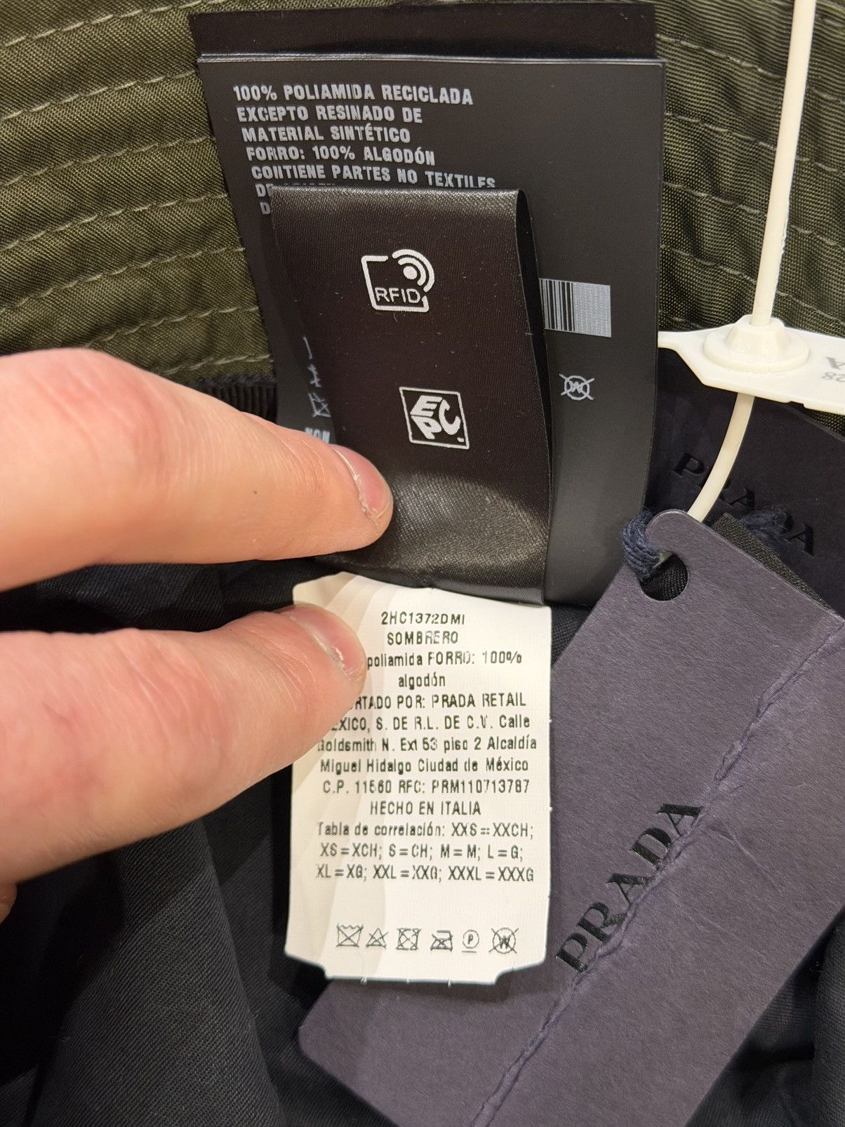 Prada Prada Nylon Bucket Hat - Olive Size ONE SIZE - 14 Thumbnail