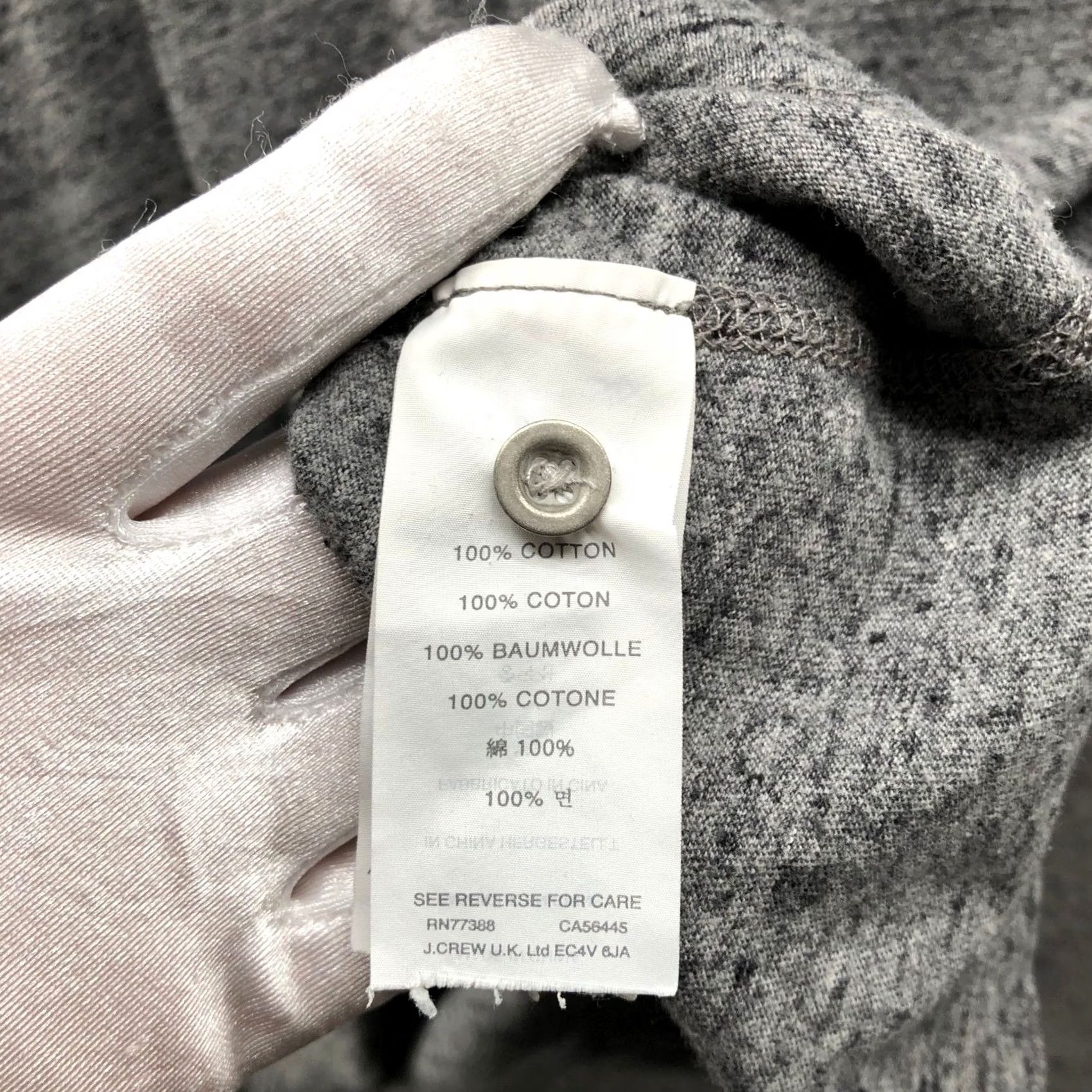 J.Crew J. Crew Henley Long Sleeve T-Shirt Mens M Gray Heather Knit Cotton Size US M / EU 48-50 / 2 - 6 Thumbnail