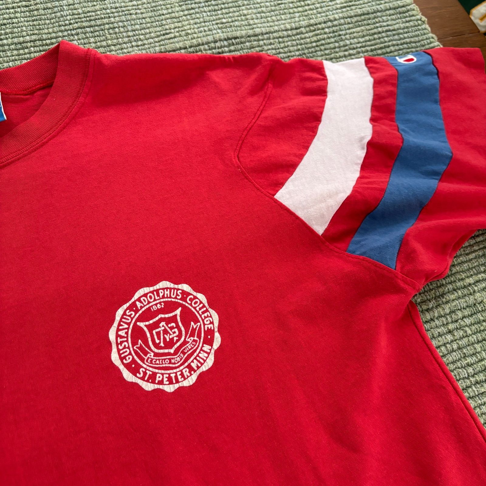 Champion × Vintage Vintage 90s Champion Gustavus Adolphus College Tee Shirt Size US L / EU 52-54 / 3 - 5 Thumbnail