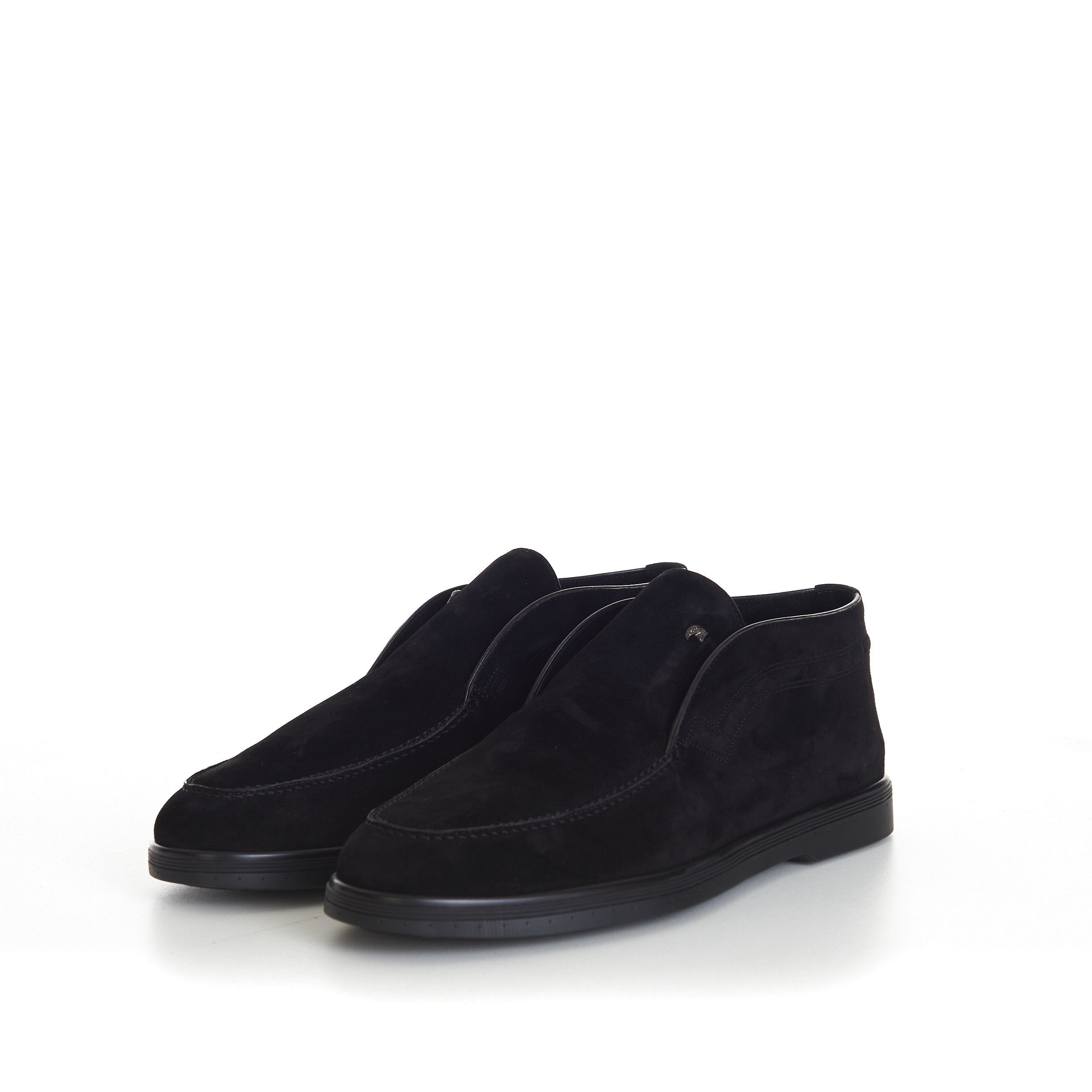 Stefano Ricci Black Ankle Suede Loafers With Rubber Soles Size US 7.5 / EU 40-41 - 3 Thumbnail