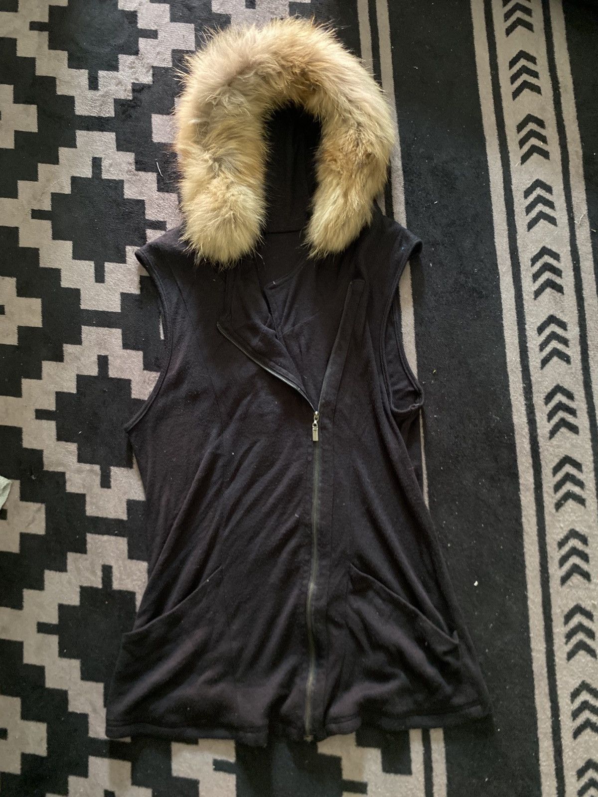 Le Grande Bleu (L.G.B.) Arnaldo bassini faux fur assymmetric punk hoodie Size US M / EU 48-50 / 2 - 3 Thumbnail
