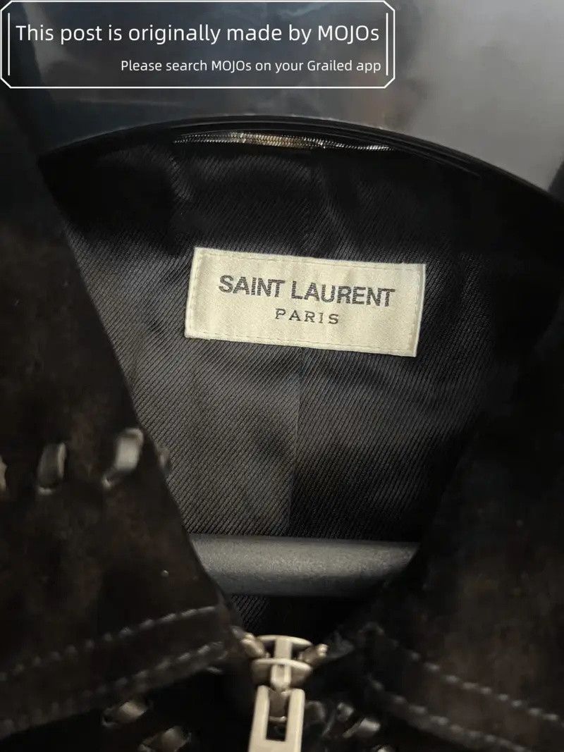 Saint Laurent Paris Sz 50 Saint Laurent Paris Leather Woven Suede Jacket Size US M / EU 48-50 / 2 - 5 Thumbnail