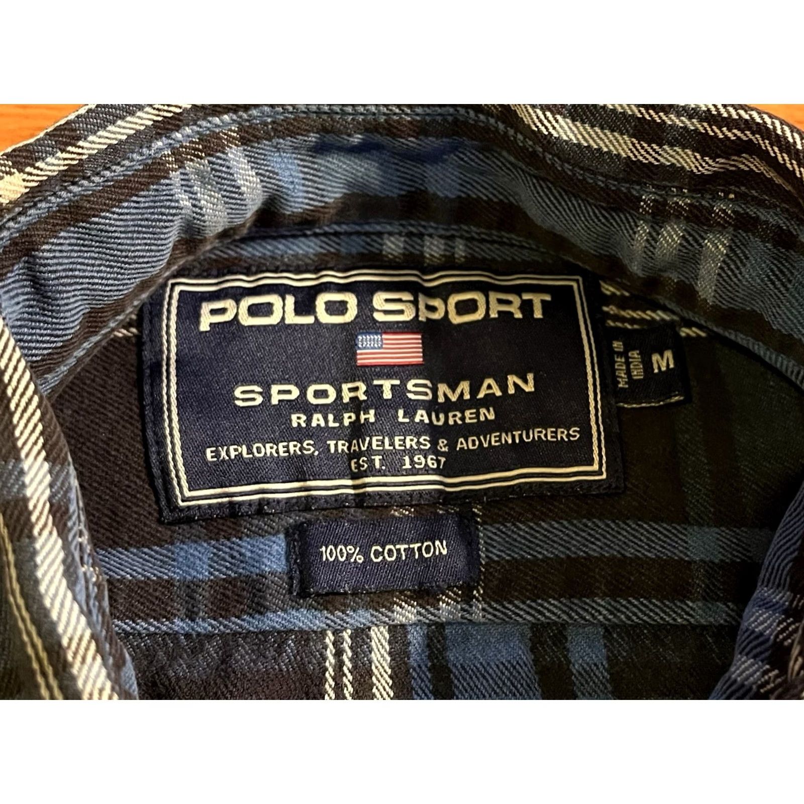 Vintage VINTAGE Polo Sport Sportsman Flannel Shirt Men’s M Blue Plaid Shirt Size US M / EU 48-50 / 2 - 4 Thumbnail