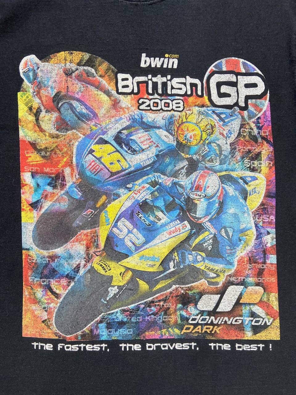Vintage Vintage 2008 British GP Racing T-Shirt Size US M / EU 48-50 / 2 - 3 Thumbnail