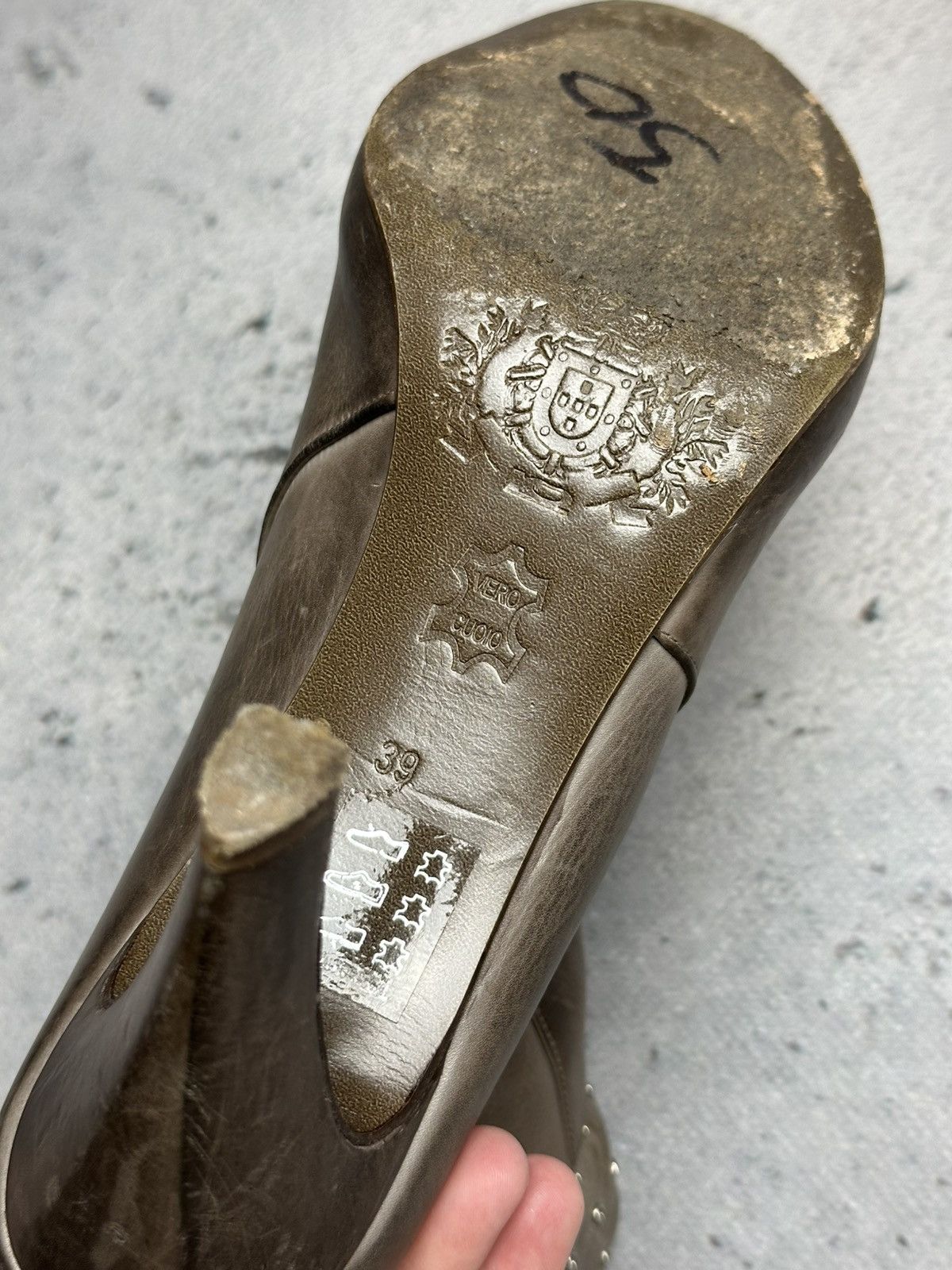Vintage Luis Onofre Heels Leather Boots Rare Italian Item AvantGarde Size US 6.5 / IT 36.5 - 13 Thumbnail