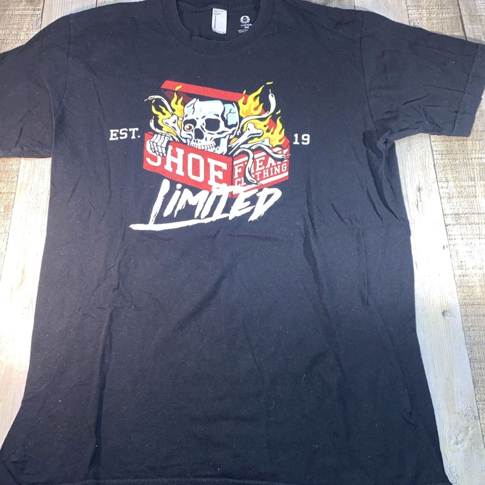 Vintage Shoe Freak Clothing T-Shirt Men Black M Shirt Men’s Teeshirt Black Shoe Freak Clothing M Mens Size US M / EU 48-50 / 2 - 2 Thumbnail