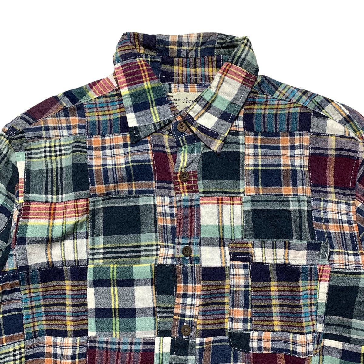 Vintage Thruxton Multi Plaid Patchwork Flannel Shirt Size US M / EU 48-50 / 2 - 3 Thumbnail