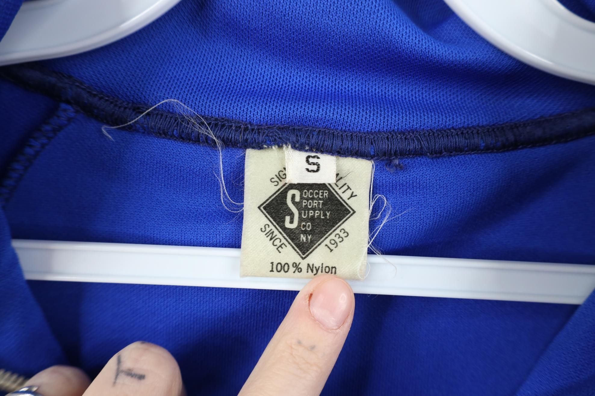 Vintage Vintage 70s Knit Warm Up Soccer Tennis Jacket Royal Blue USA Size S / US 4 / IT 40 - 5 Thumbnail