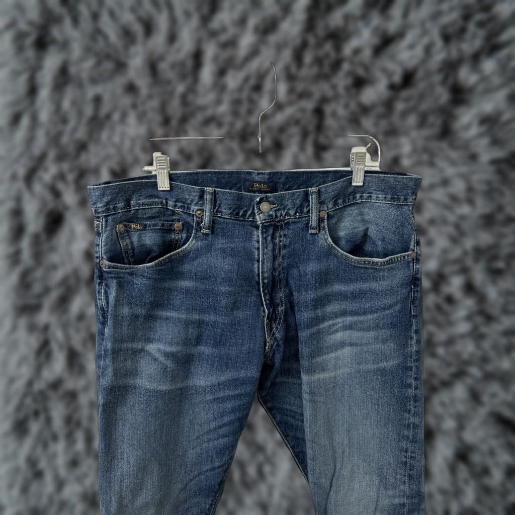 Polo Ralph Lauren Polo Ralph Lauren Sullivan Slim Jeans Mens 36x30 Light Wash Denim Zip Pocket 5-Pocket Logo Blue Straight Modern Casual Men Size US M / EU 48-50 / 2 - 1 Thumbnail