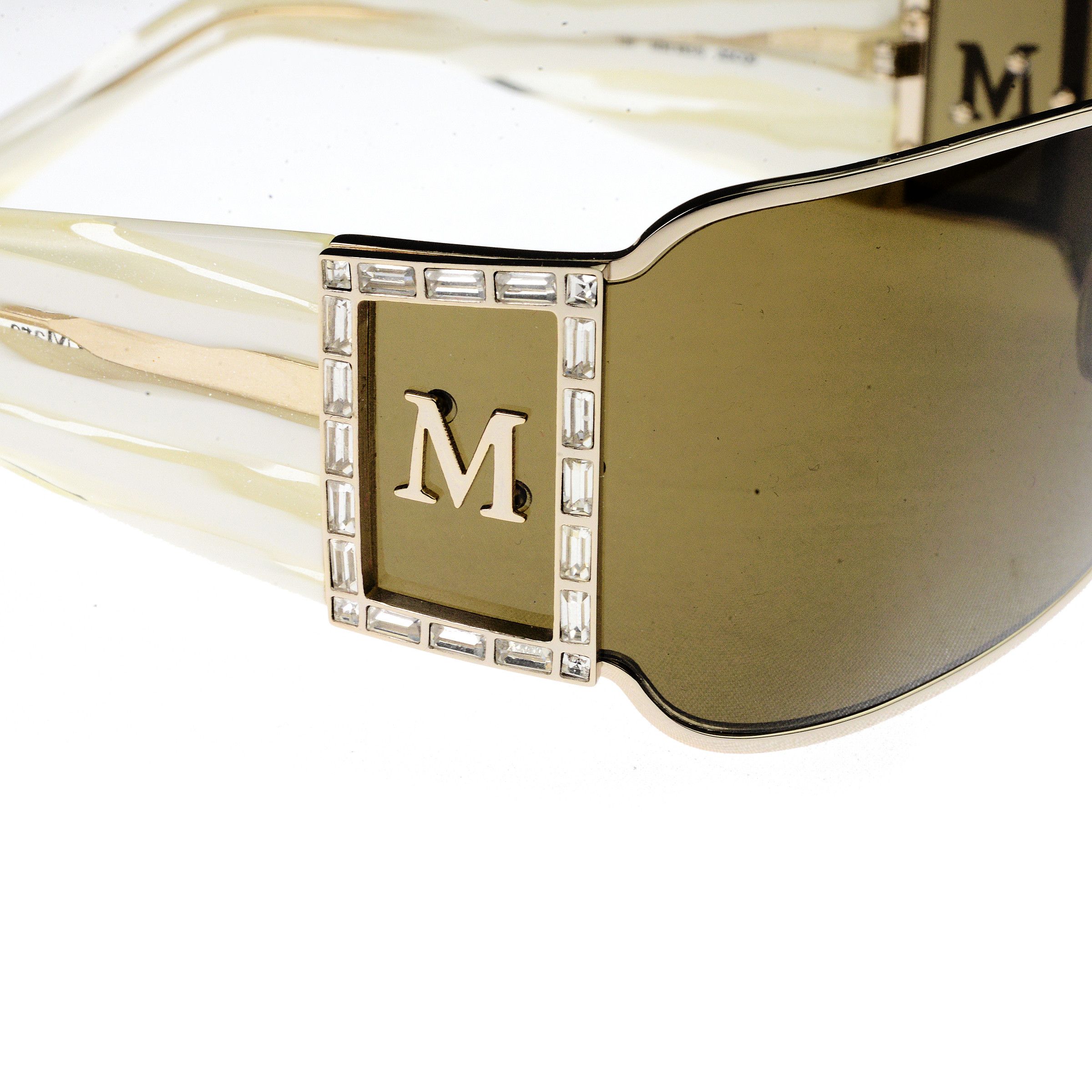 Max Mara Max Mara '00s White Wrap Around Oversized Sunglasses Size ONE SIZE - 2 Thumbnail