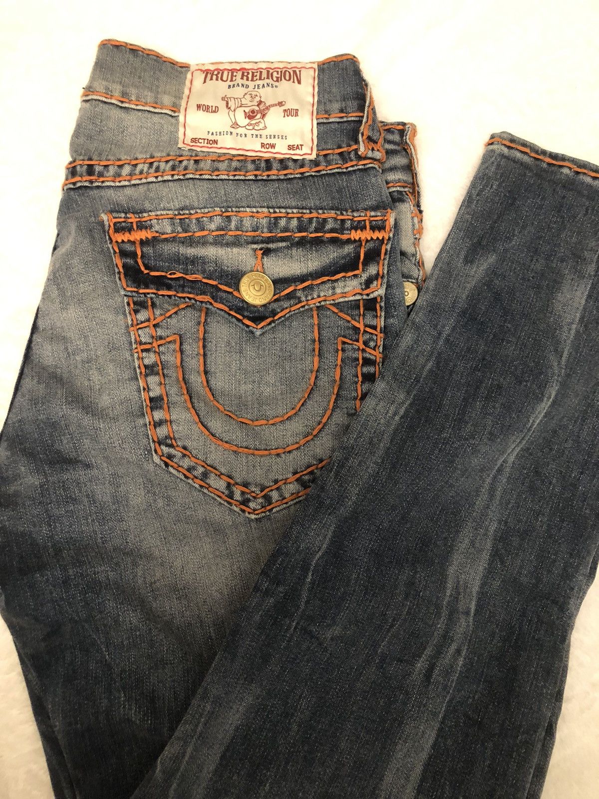 image of True Religion Orange Stitch Size 32, Men's