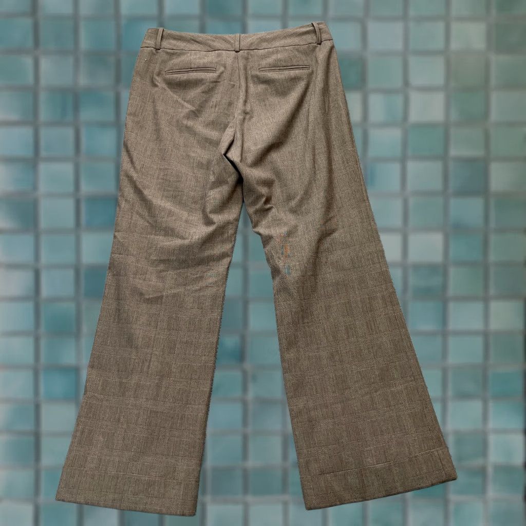 Banana Republic Banana Republic Womens 14 Brown Plaid Flared Dress Pants Jackson Fit Classic Size 36" / US 14 / IT 50 - 1 Thumbnail