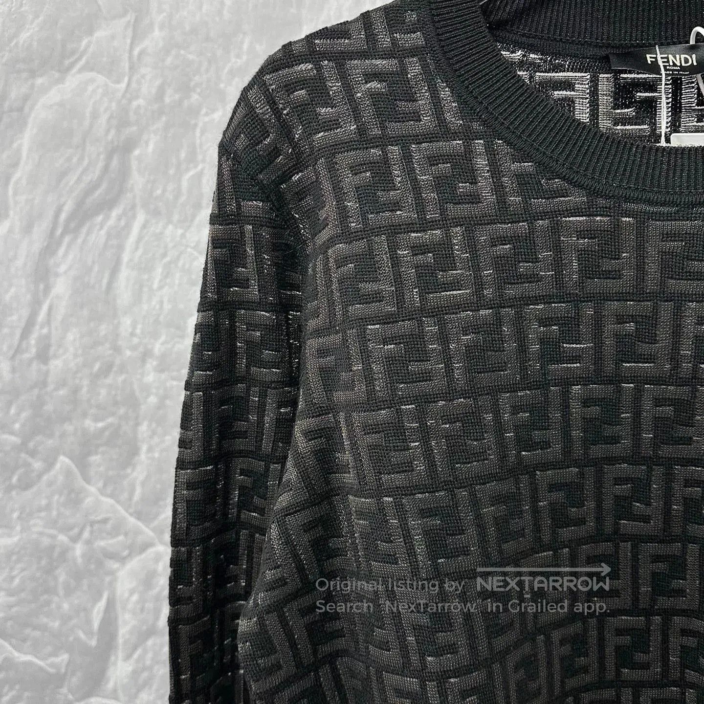Fendi fendi double f knit long sleeve top. Size XL / US 12-14 / IT 48-50 - 3 Thumbnail