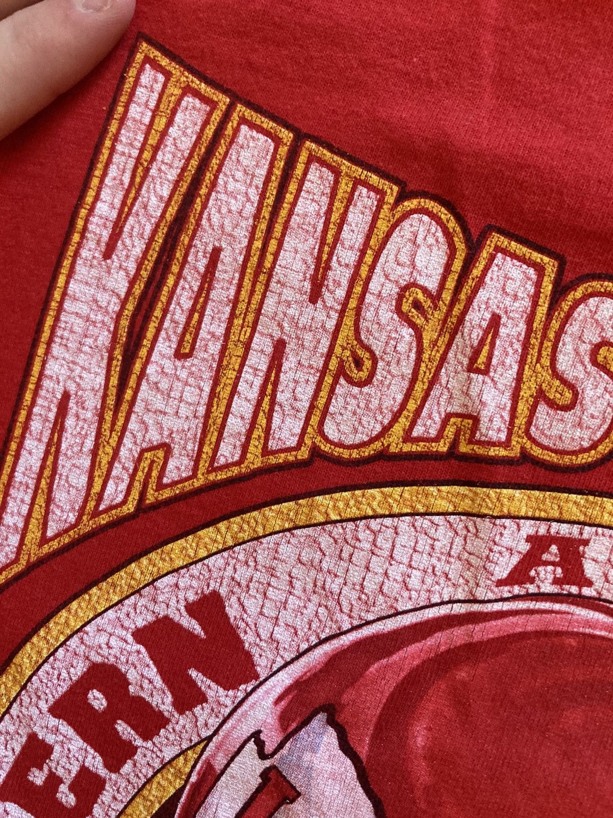NFL × Vintage Vintage 90’s Kansas city chiefa tee tshirt L y2k blokecore Size US L / EU 52-54 / 3 - 6 Thumbnail