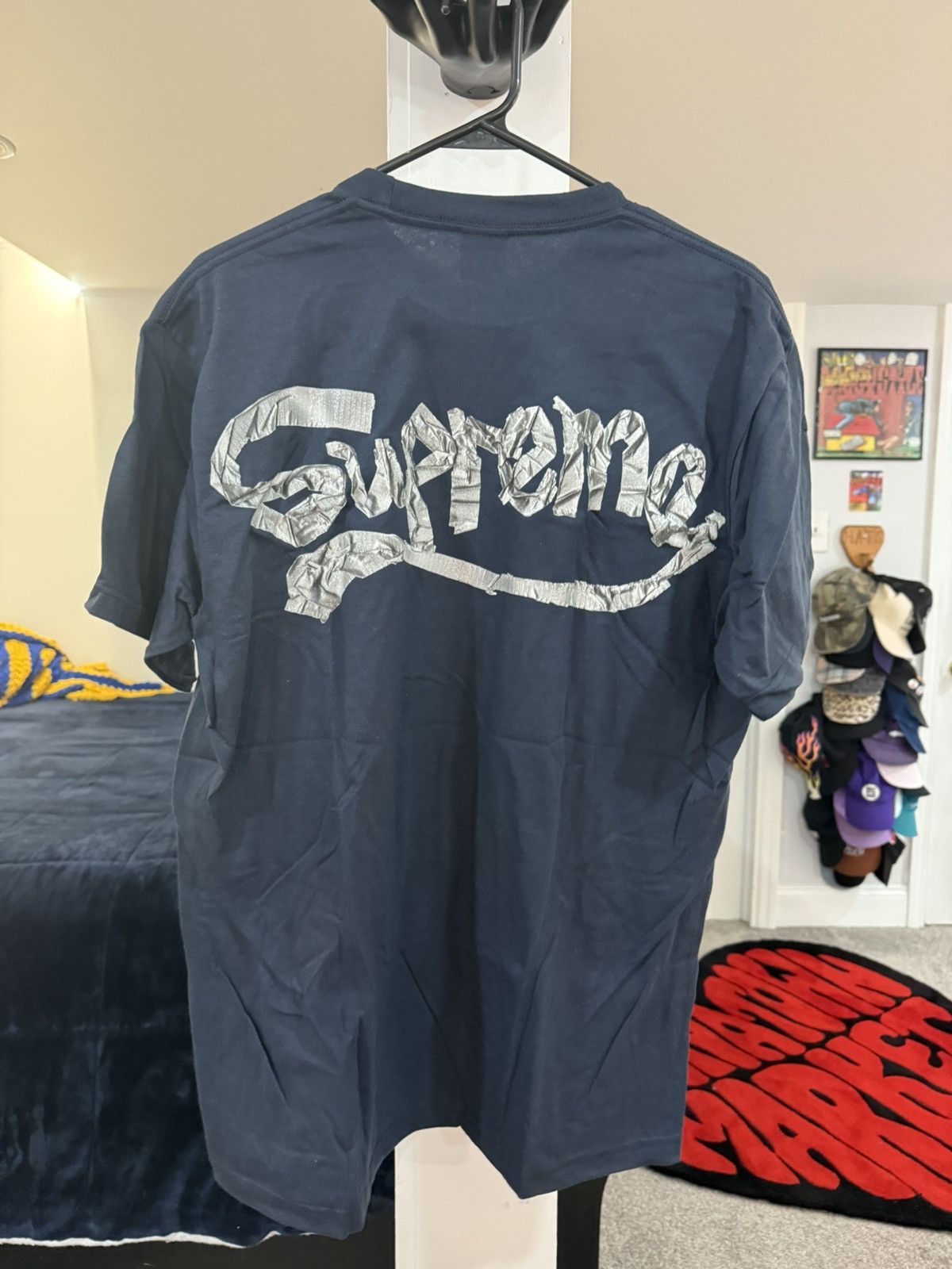 トップス Supreme Tape Tee Navy XXL Supreme CDG Comme Des Garcons Shirt Split Box Logo Tee Black