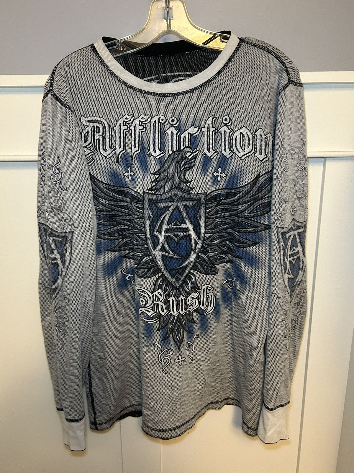 Affliction Rare Affliction George St-Peirre Reversible vintage thermal Size US XL / EU 56 / 4 - 1 Thumbnail