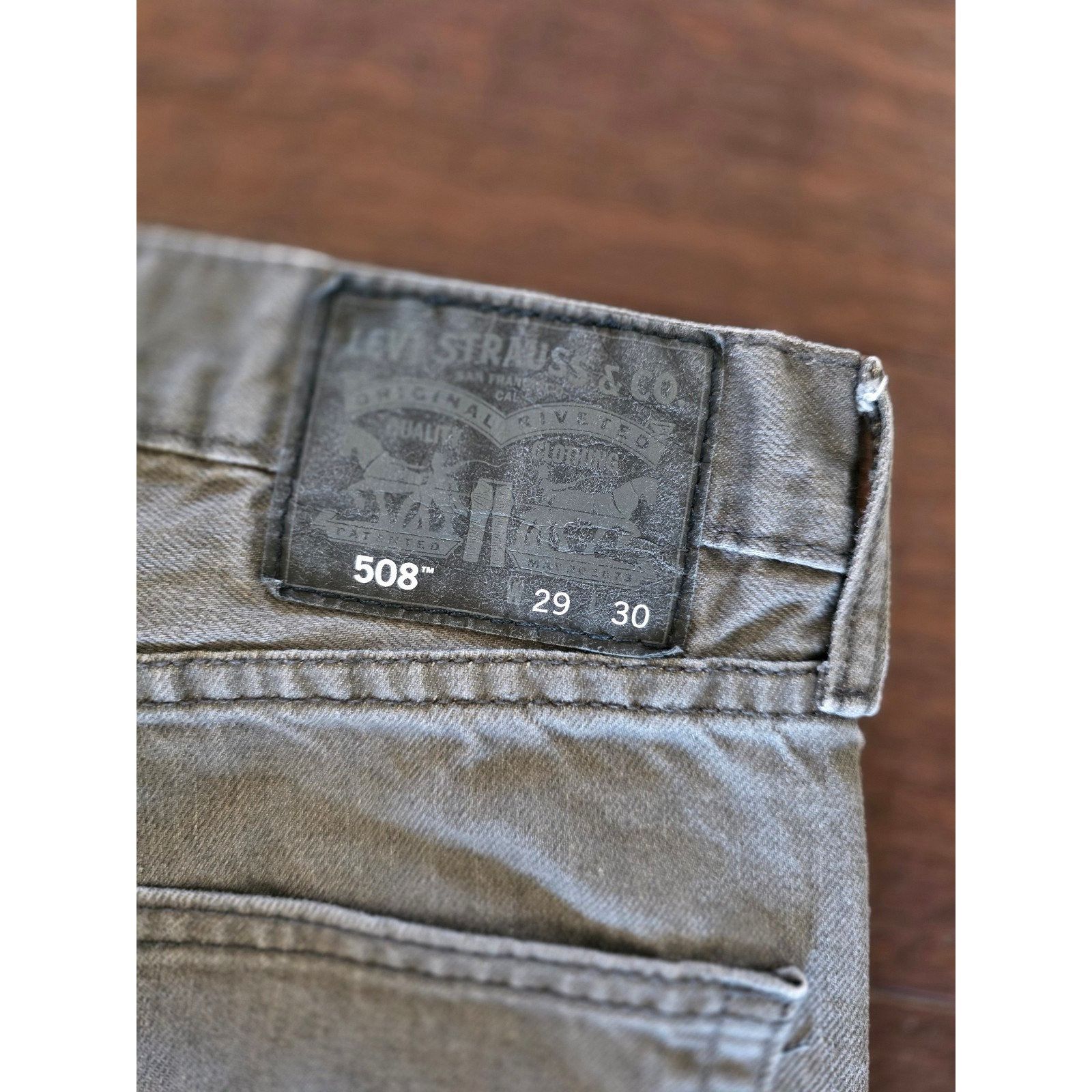 Levi's Levi's 508 Jeans Mens 29 x 30 Gray Regular Taper Fit Lightwe Size US 29 - 3 Thumbnail