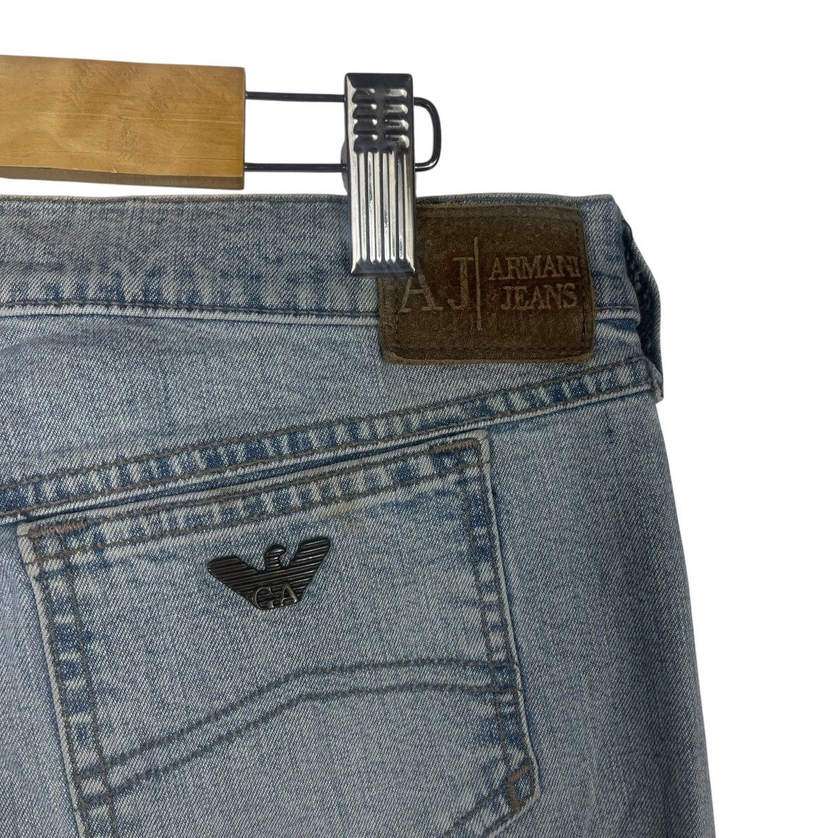 Armani Vintage Armani Jeans AJ Light Wash Bootcut Denim Jeans Italy Size US 28 / EU 44 - 8 Thumbnail