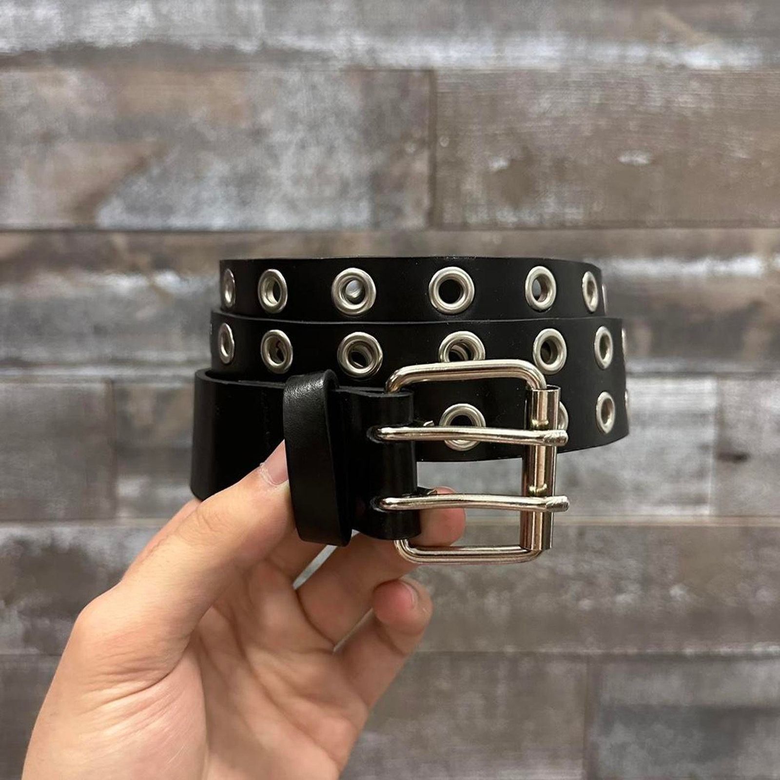Other Black utility style belt vintage WMNS Size ONE SIZE - 1 Thumbnail