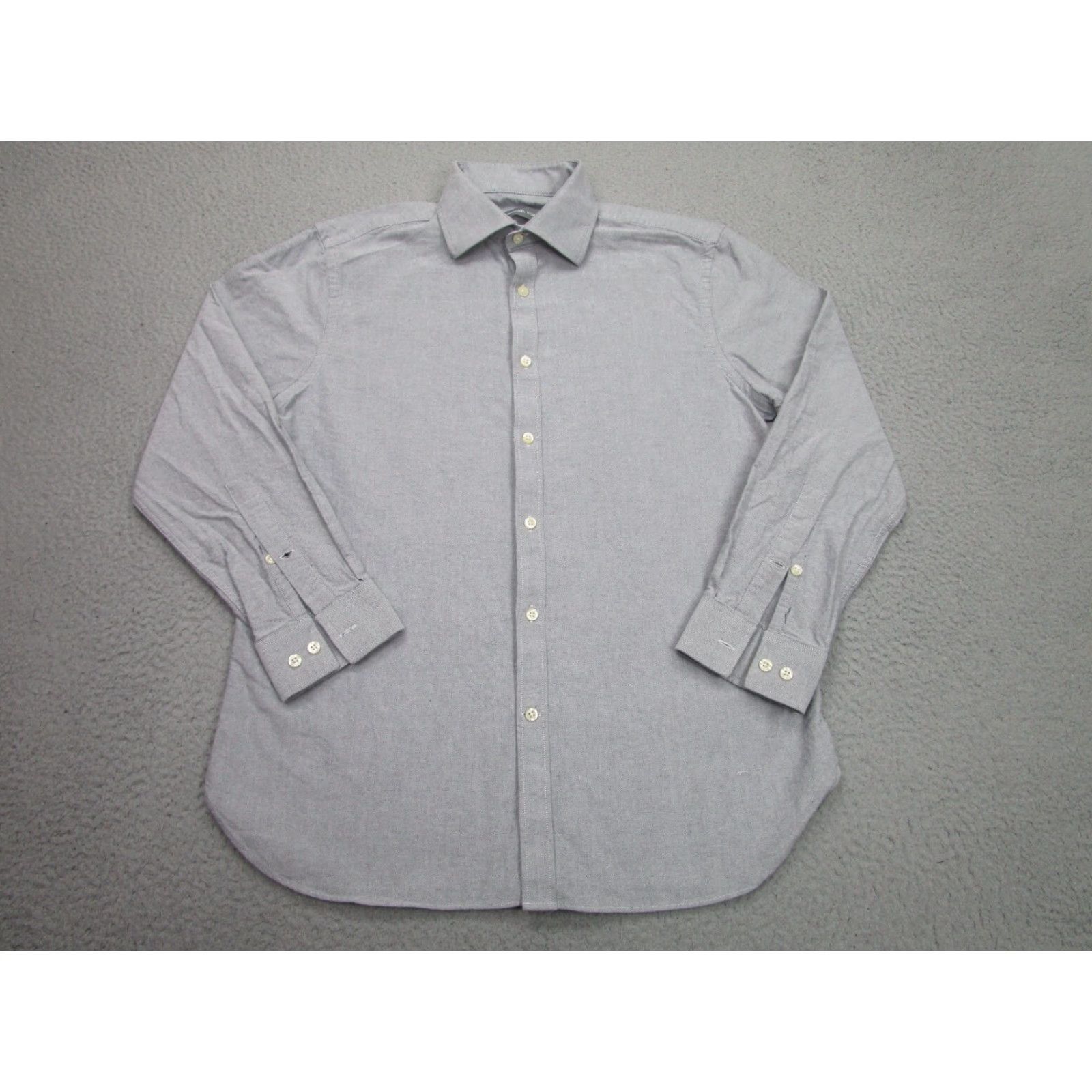 Michael Kors Michael Kors Shirt Mens Large Gray Slim 16 32/33 Oxford Casual Button-Up Size US L / EU 52-54 / 3 - 2 Thumbnail