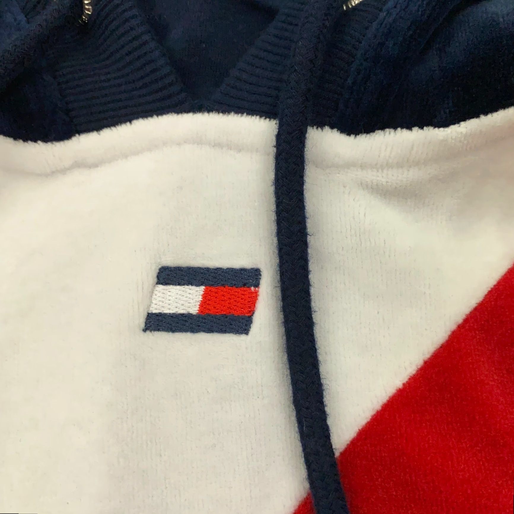 Tommy Hilfiger Tommy Hilfiger Sport Hoodie Sweatshirt Womens XXL Blue Velour Track Logo Pullover Hoodie Sports Activewear Casual Womens XXL Blue Velour Sweatshirt Size XXL / US 16-18 / IT 52-54 - 3 Thumbnail