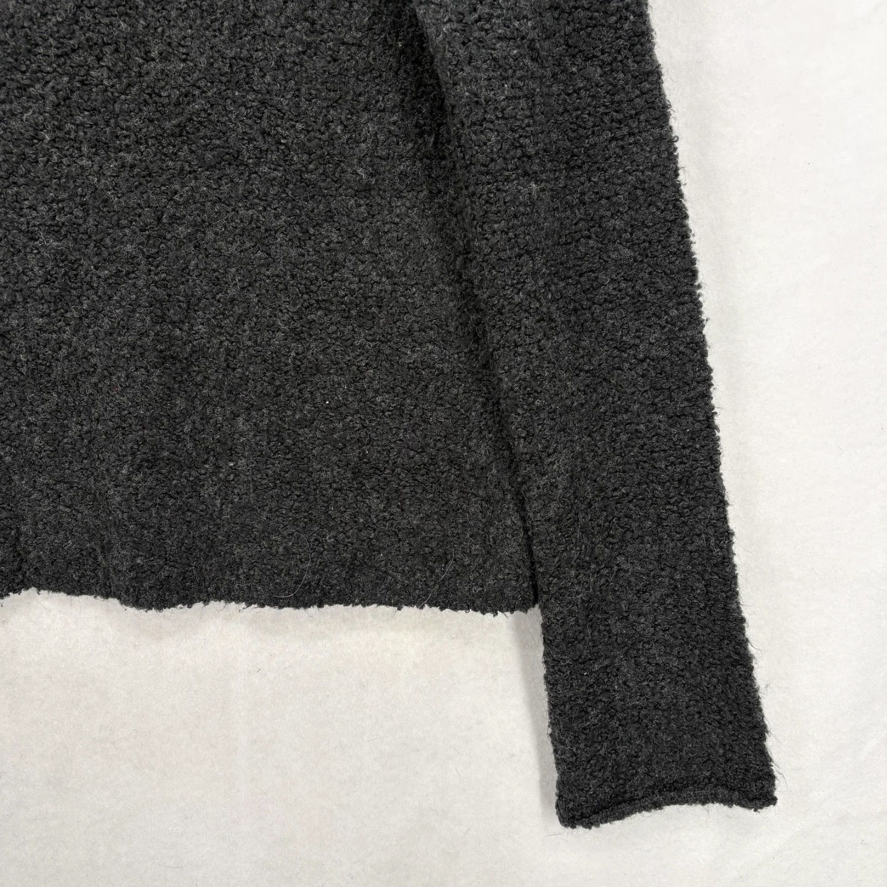 J.Crew VINTAGE J.CREW Sweater Womens Large Gray Boucle Cowl Neck Knit Pullover Wool Size L / US 10 / IT 46 - 3 Thumbnail