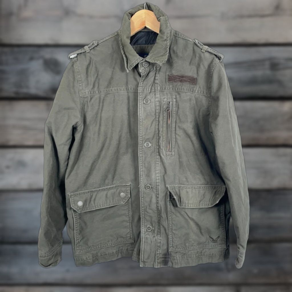 American Eagle Outfitters American Eagle Outfitters Military Jacket Men's XL Green Zip Up Insulated Size US XL / EU 56 / 4 - 1 Thumbnail