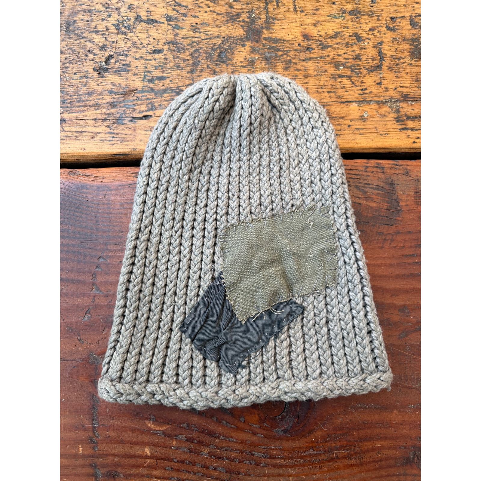 Greg Lauren Greg Lauren Patchwork Knit Beanie Size ONE SIZE - 1 Thumbnail