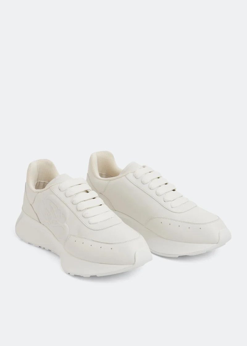 Alexander McQueen o1w1db10725 Sprint Runner in White Size US 8 / EU 41 - 4 Thumbnail