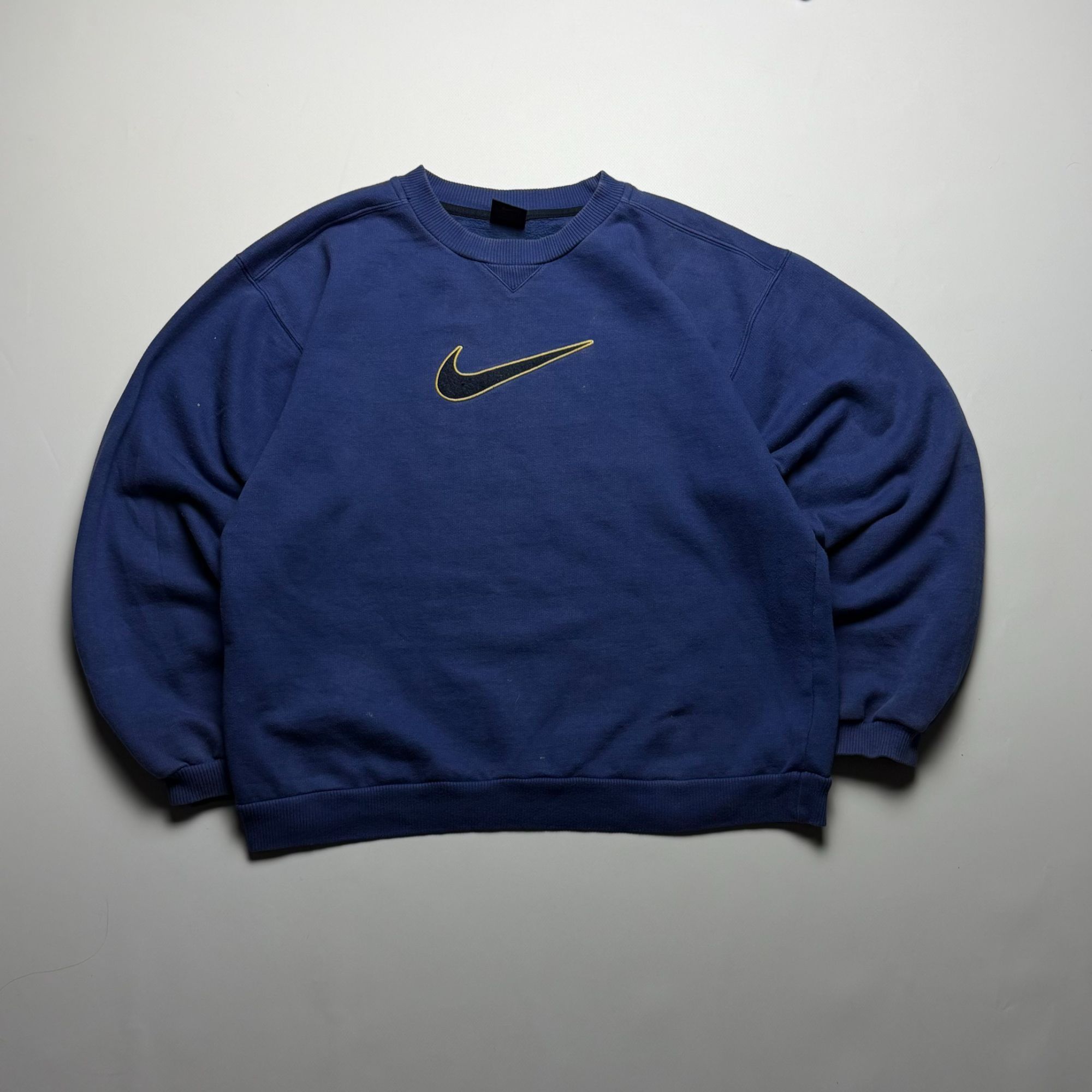 Nike Vintage 90s Nike Center Swoosh Embroidered Sweatshirt Royal Size US M / EU 48-50 / 2 - 1 Thumbnail