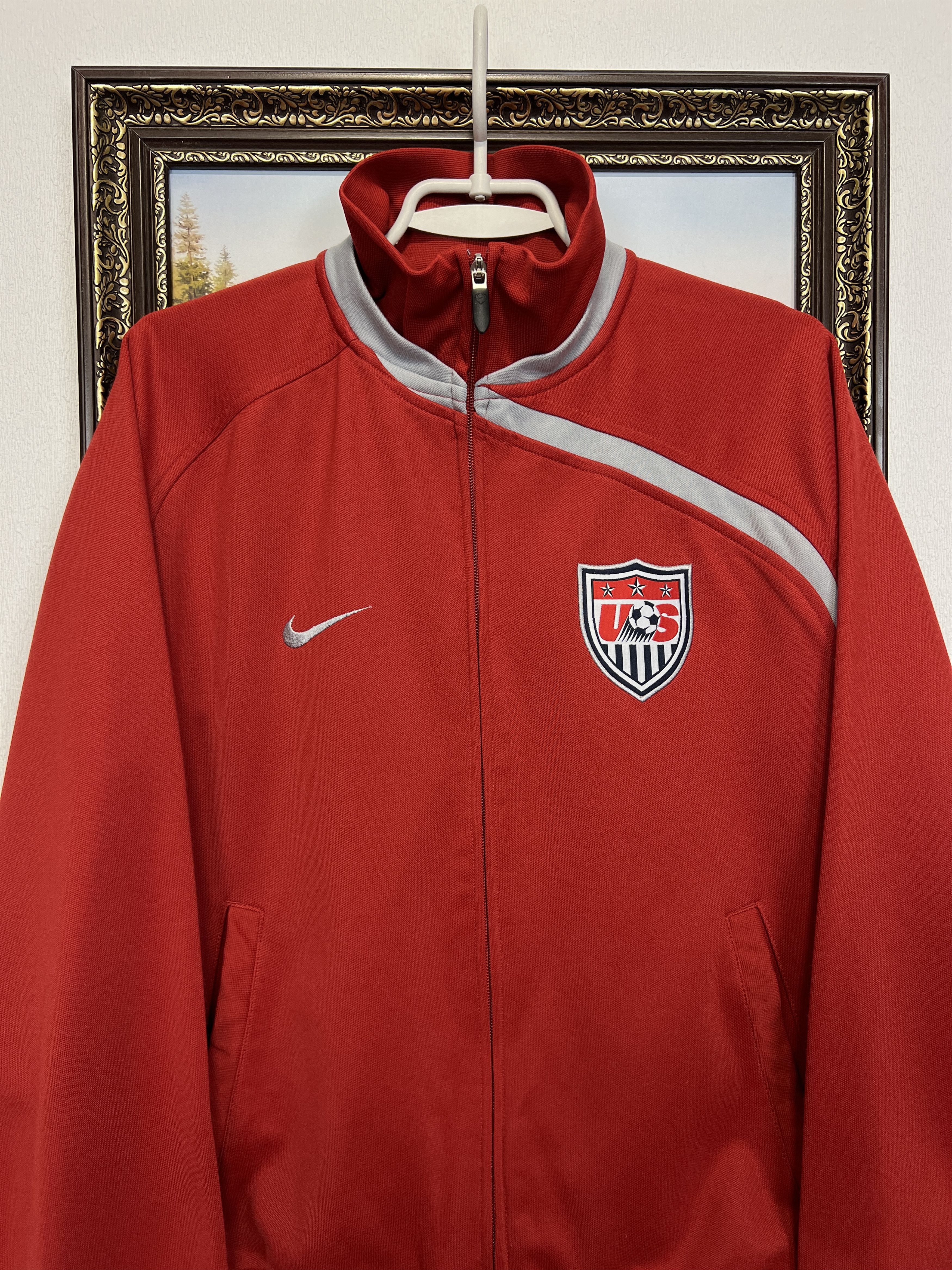 Nike Vintage USA Football Jacket Soccer Track Top National Rare Size US L / EU 52-54 / 3 - 2 Thumbnail