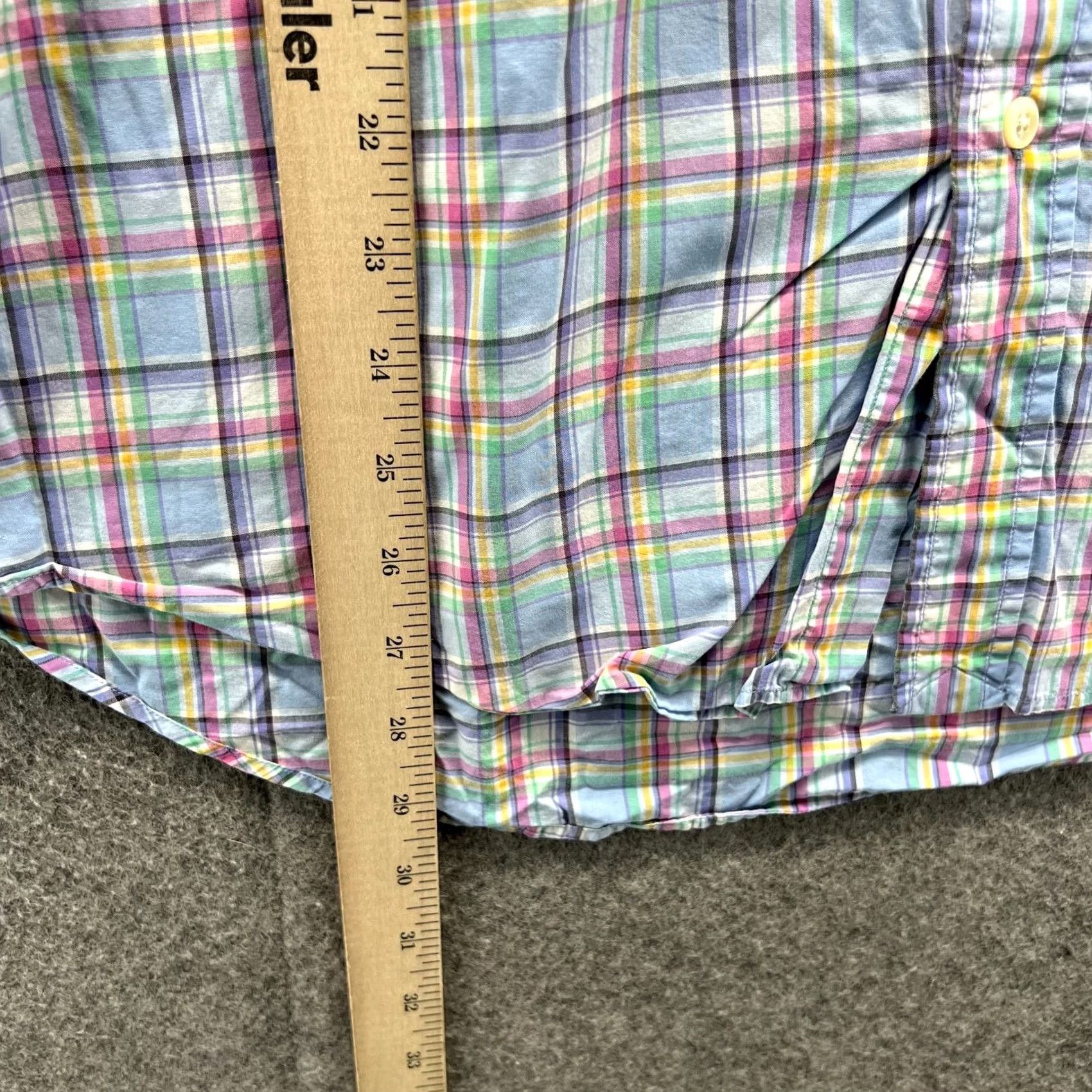 Polo Ralph Lauren VINTAGE Polo Ralph Lauren Shirt Men M Blue Plaid Button-Down Short Sleeve Regular Size US M / EU 48-50 / 2 - 6 Thumbnail