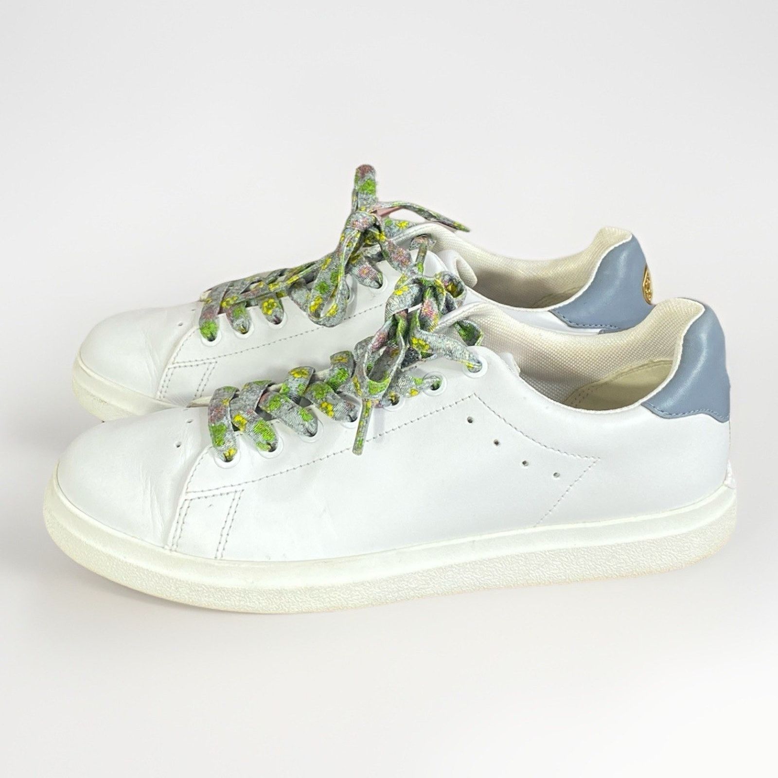 Tory Burch 6 M Tory Burch Howell Court Leather Sneaker In White 81389 Size US 6 / IT 36 - 2 Thumbnail